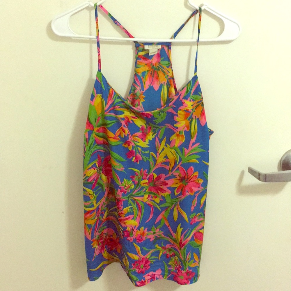 Tropical J-Crew Top Size Small